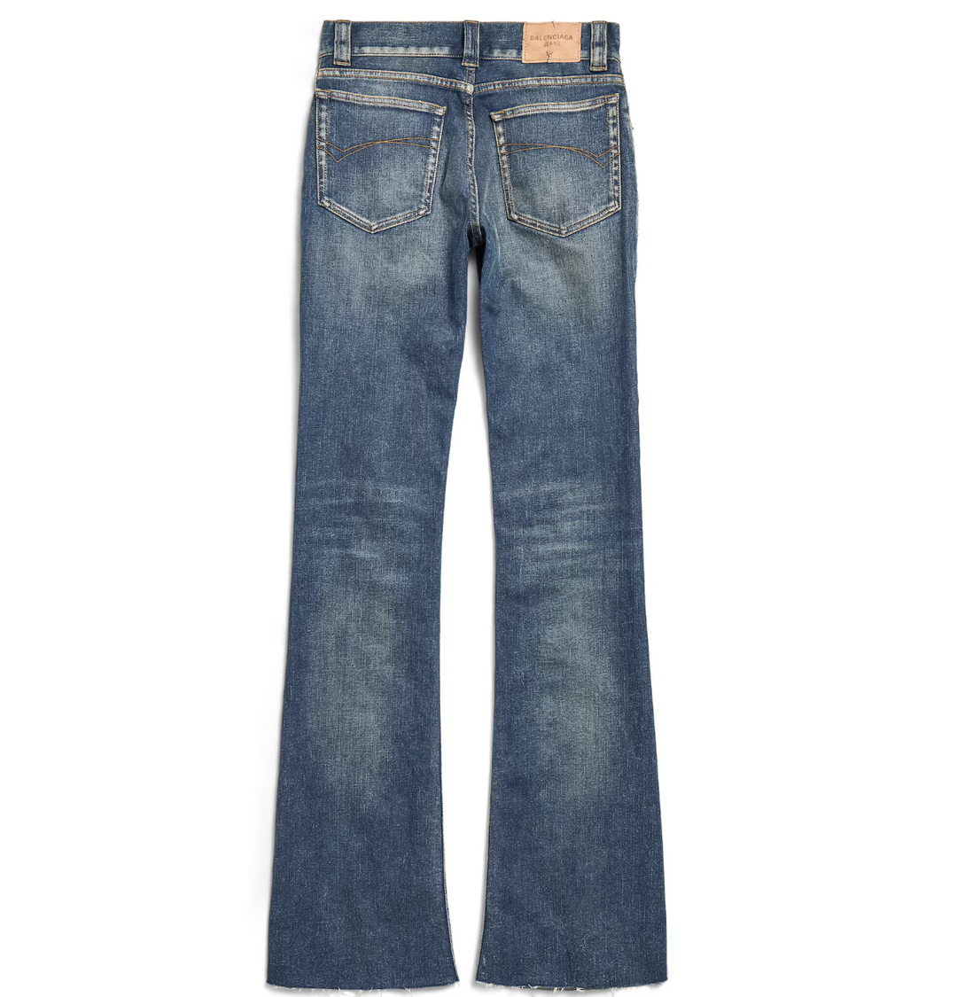 BALENCIAGA - Women's Slim Fit Bootcut Pants in Dark Blue