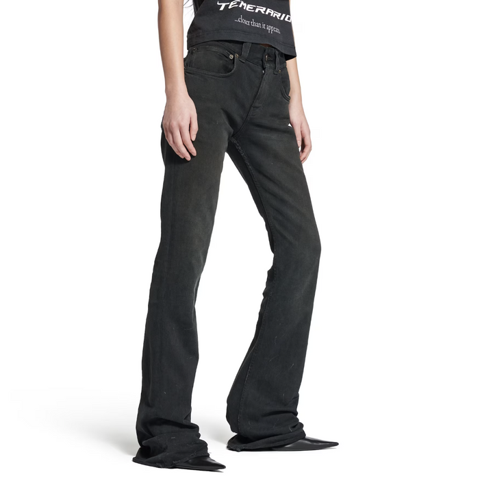 BALENCIAGA - Women's Slim Fit Bootcut Pants in Black/green/red