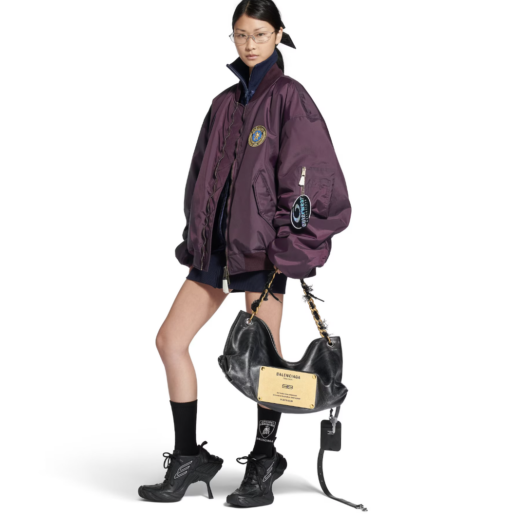 BALENCIAGA - Bomber Jacket Large Fit in Dark Purple