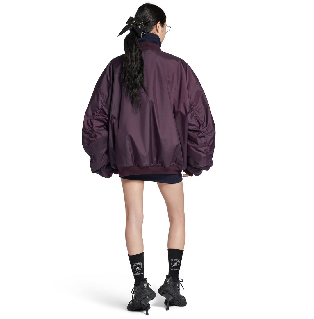 BALENCIAGA - Bomber Jacket Large Fit in Dark Purple