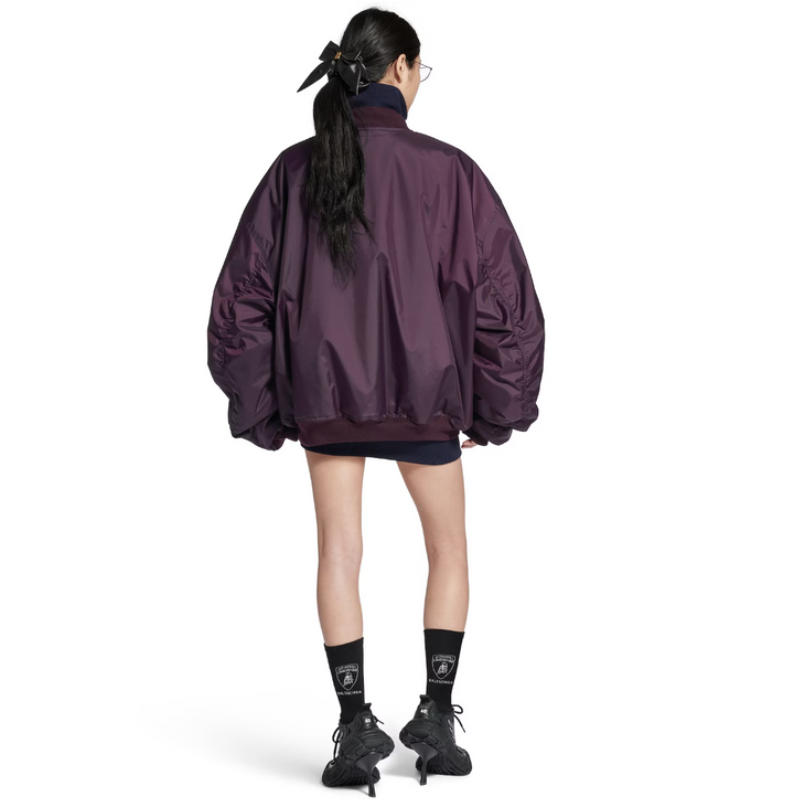 BALENCIAGA - Bomber Jacket Large Fit in Dark Purple