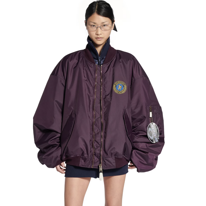 BALENCIAGA - Bomber Jacket Large Fit in Dark Purple