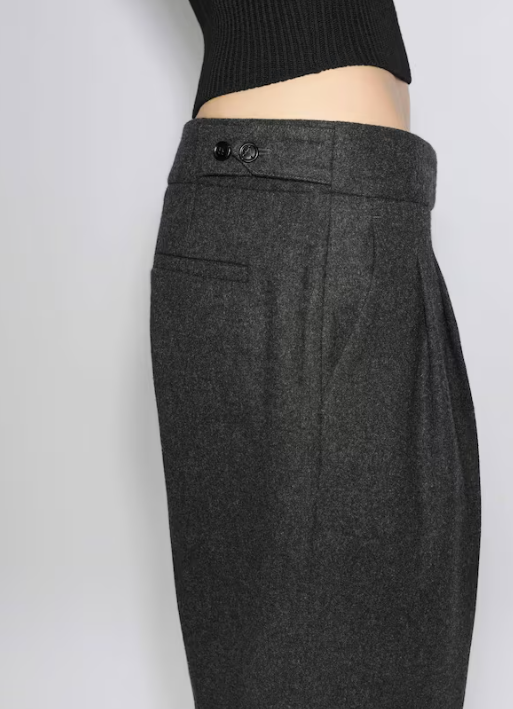 ALAÏA - PANTALON DE TAILLEUR EN FLANELLE