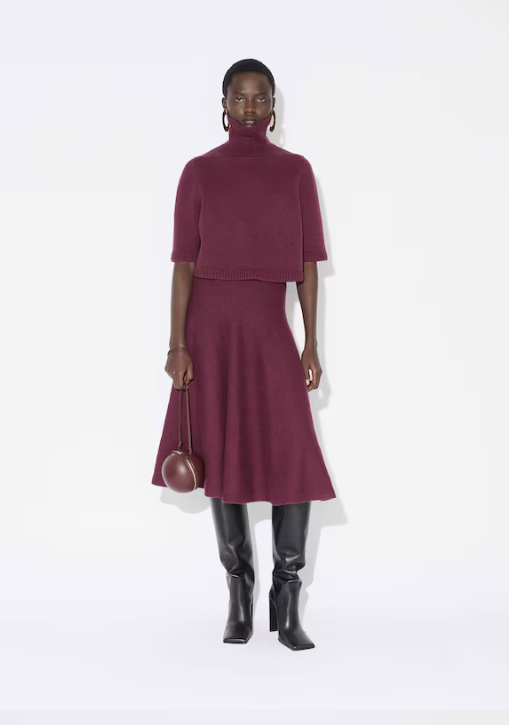 ALAÏA - PULL COURT EN MAILLE CACHEMIRE