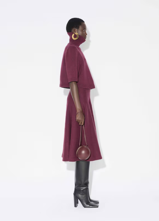 ALAÏA - PULL COURT EN MAILLE CACHEMIRE