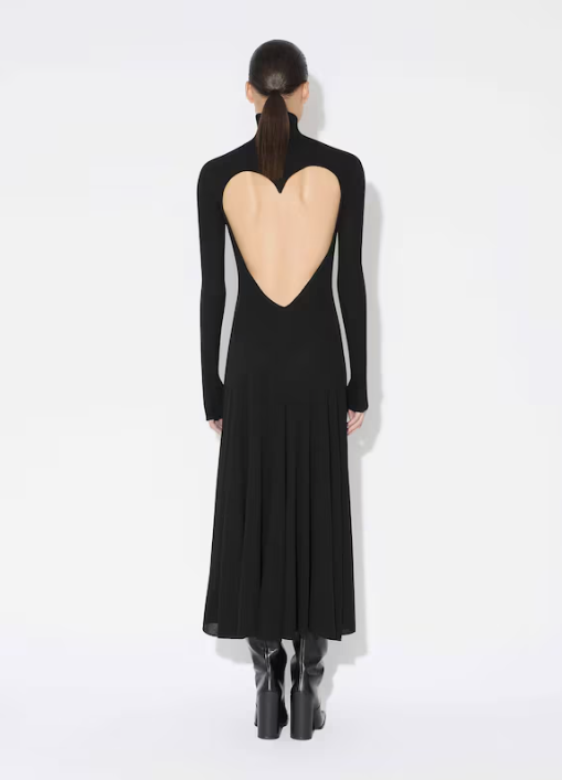 ALAÏA - ROBE COEUR EN JERSEY FLUIDE