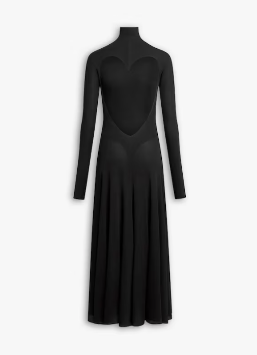 ALAÏA - ROBE COEUR EN JERSEY FLUIDE