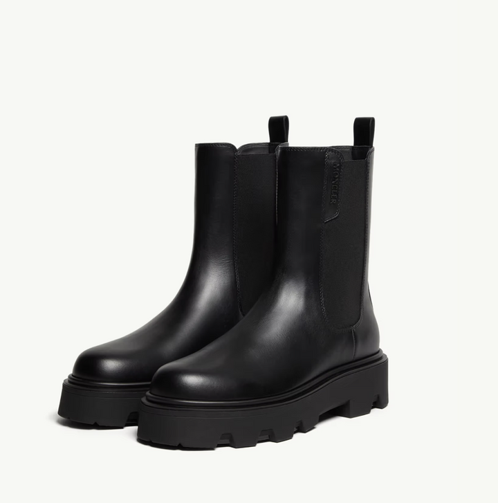 MONCLER - Bottes Chelsea Aurea en cuir