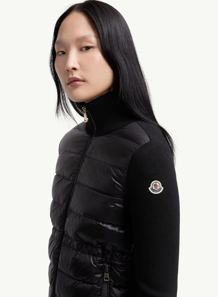 MONCLER - Cardigan zippé matelassé en laine
