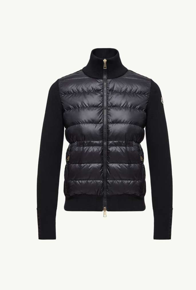 MONCLER - Cardigan zippé matelassé en laine