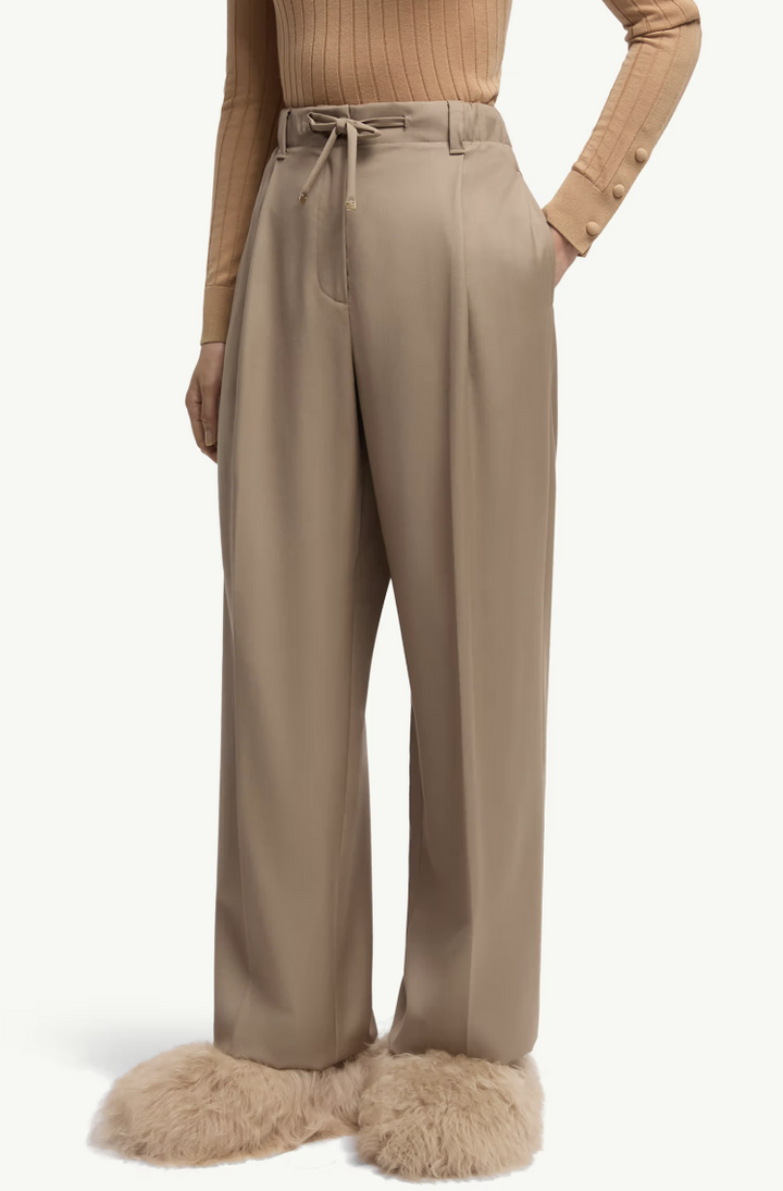 MONCLER - Pantalon en gabardine de laine