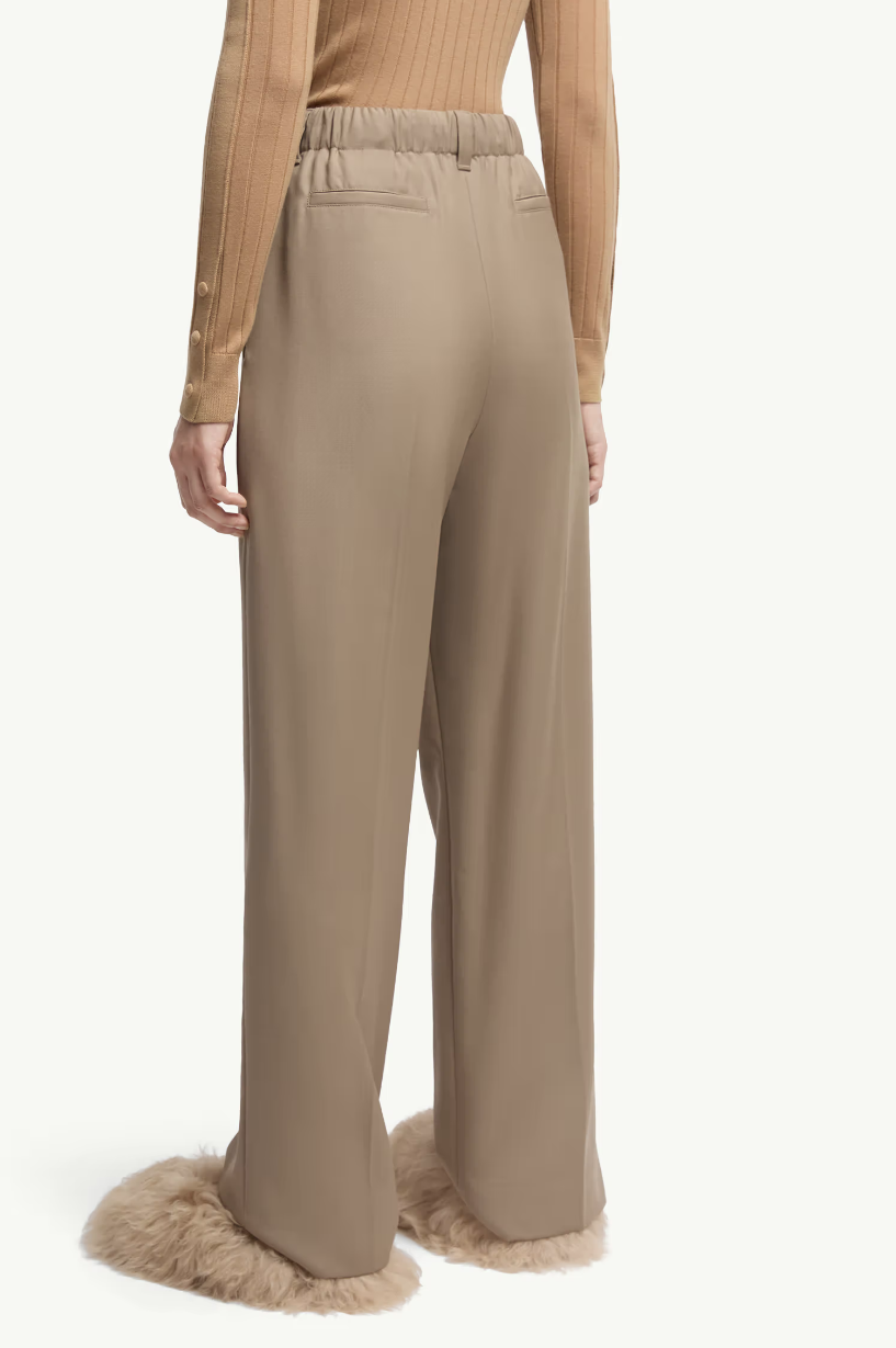 MONCLER - Pantalon en gabardine de laine
