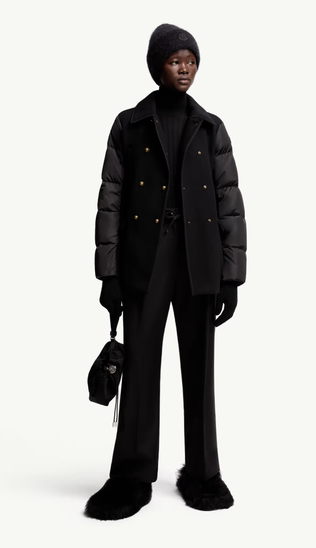 MONCLER - Pantalon en gabardine de laine