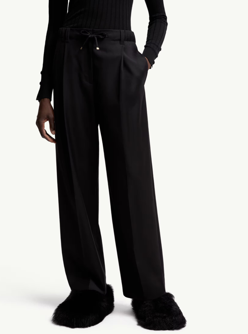 MONCLER - Pantalon en gabardine de laine