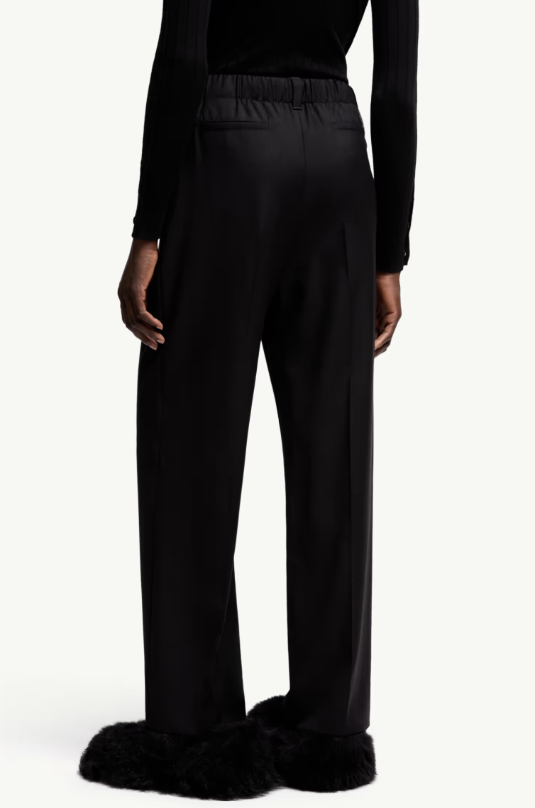MONCLER - Pantalon en gabardine de laine