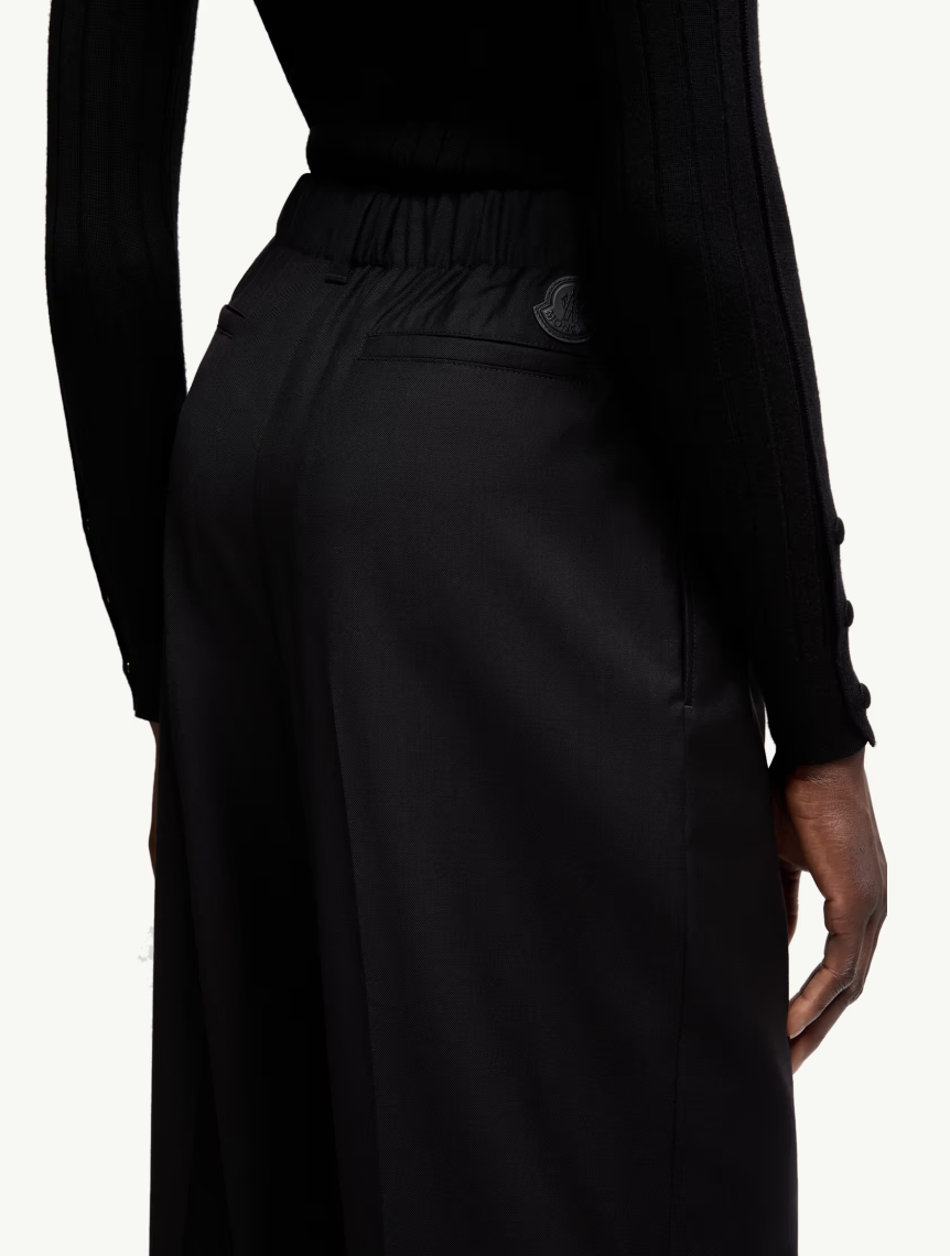 MONCLER - Pantalon en gabardine de laine