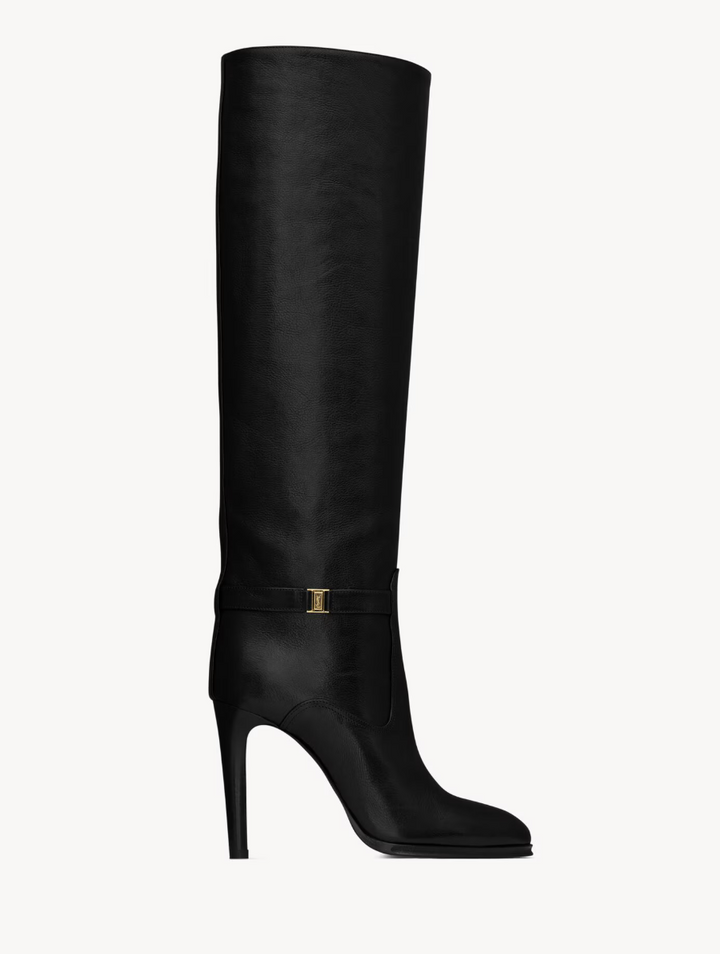 SAINT LAURENT - DIANE bottes en cuir grainé