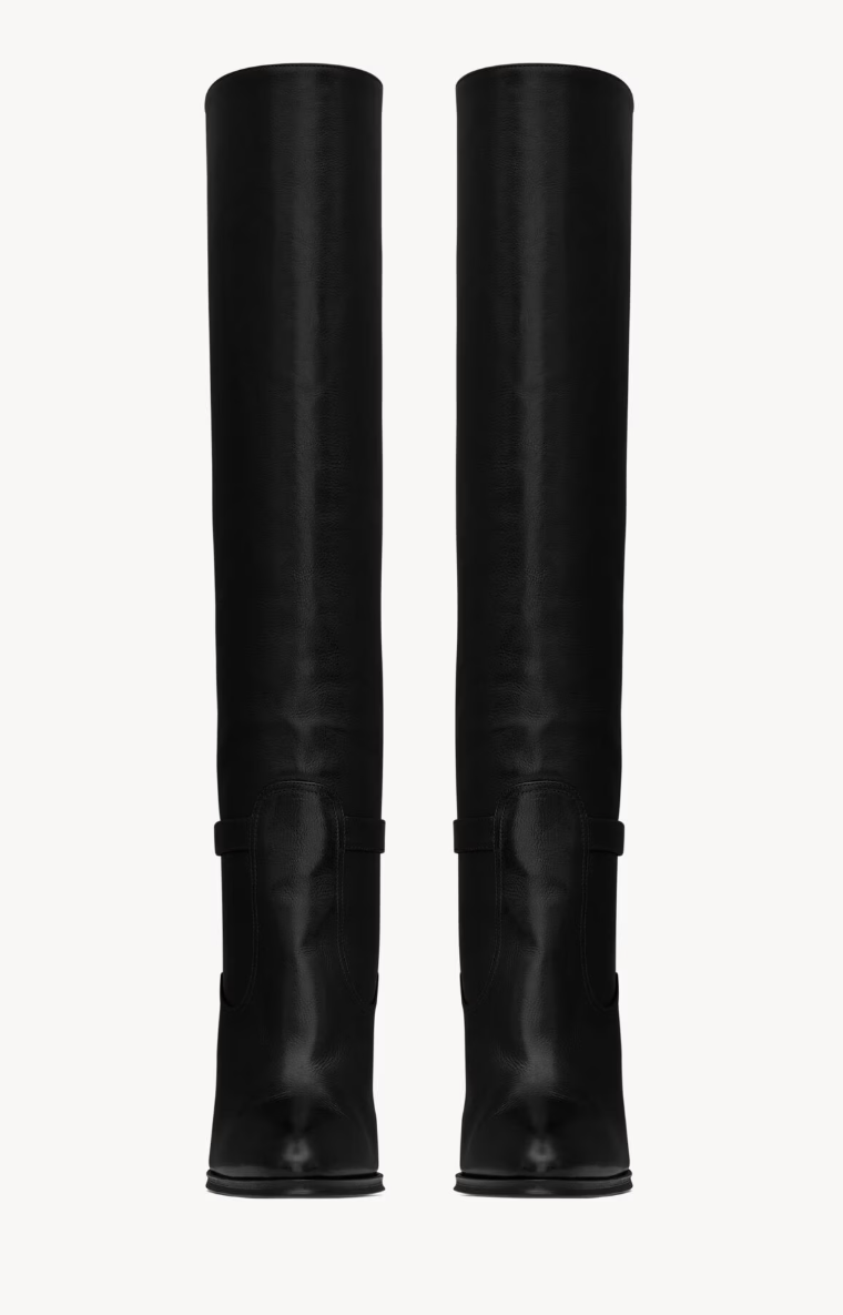 SAINT LAURENT - DIANE bottes en cuir grainé