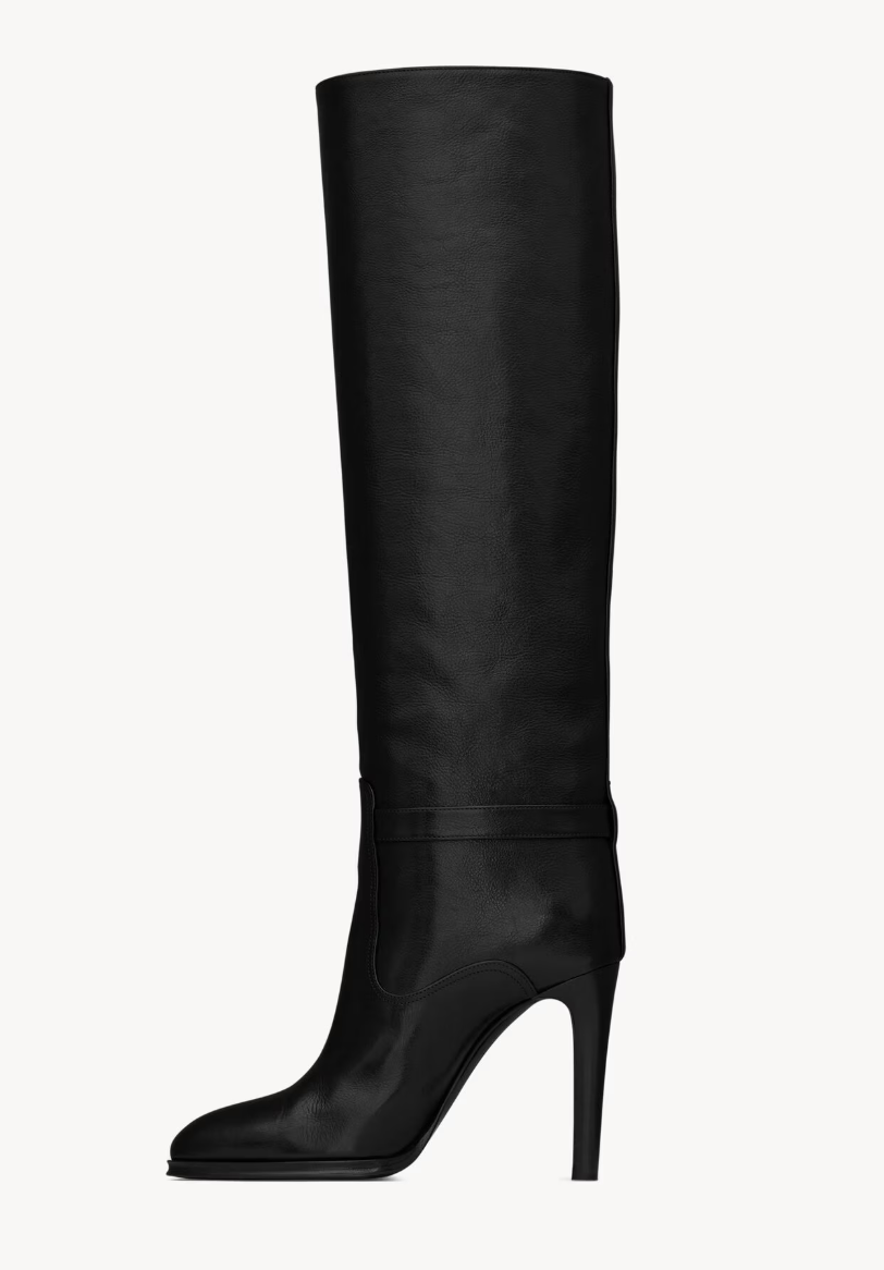 SAINT LAURENT - DIANE bottes en cuir grainé
