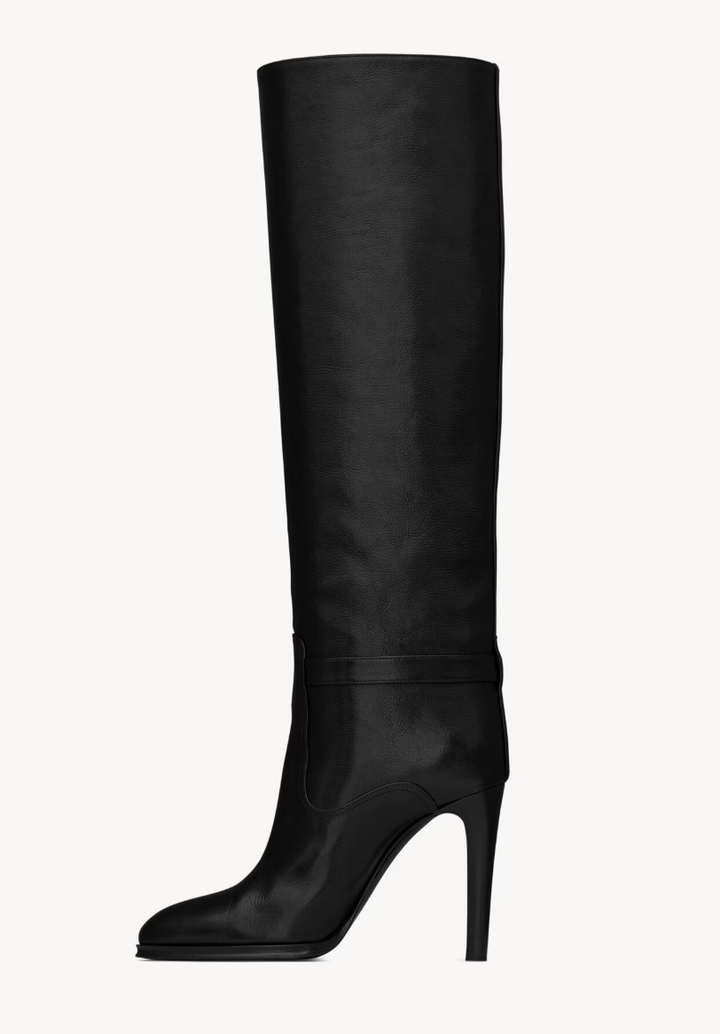 SAINT LAURENT - DIANE bottes en cuir grainé