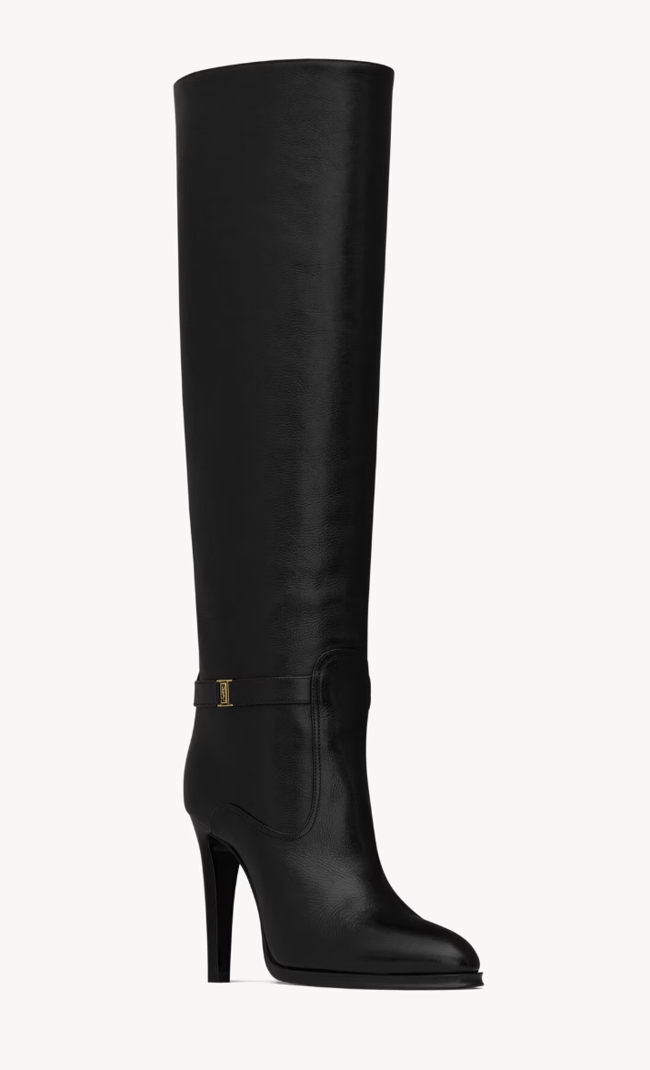 SAINT LAURENT - DIANE bottes en cuir grainé