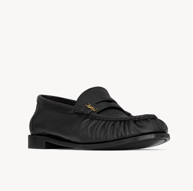 SAINT LAURENT - LE LOAFER supple mocassins en cuir brillant