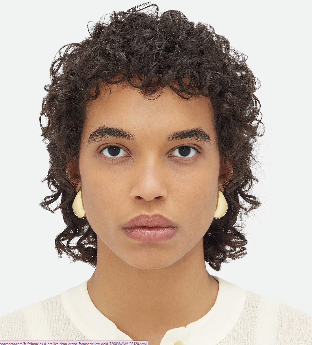 BOTTEGA VENETA - Boucles d’oreilles Drop petit format GOLD