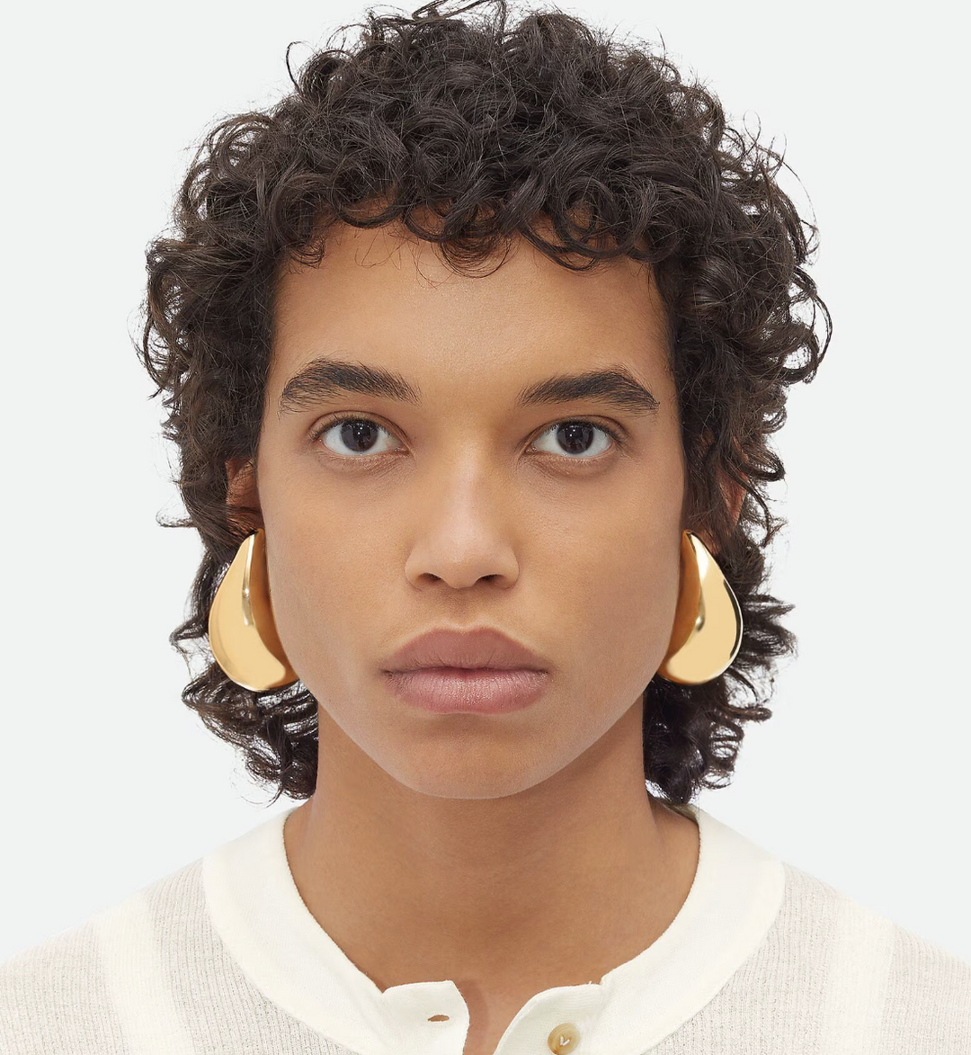 BOTTEGA VENETA - Boucles d'oreilles Drop grand format GOLD