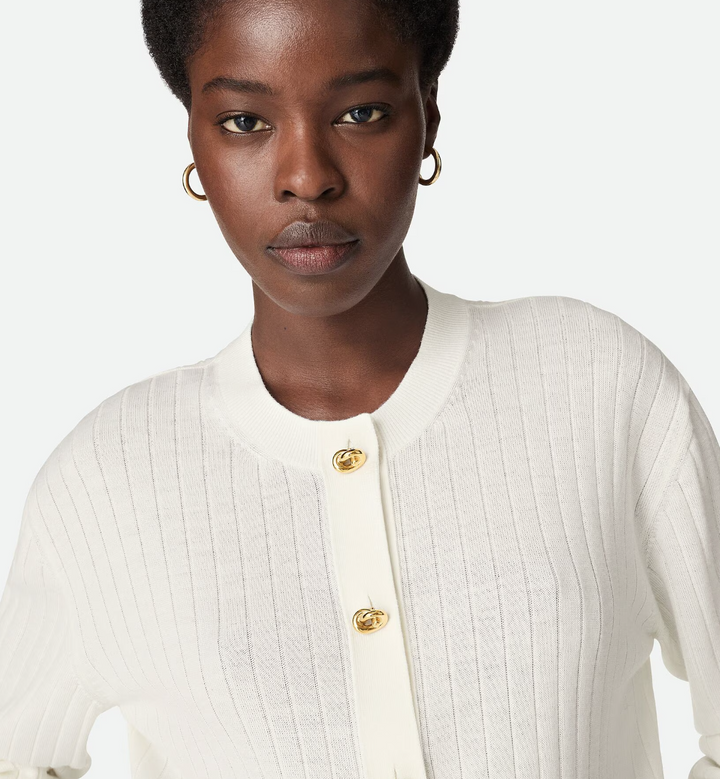 BOTTEGA VENETA - Cardigan en laine côtelée