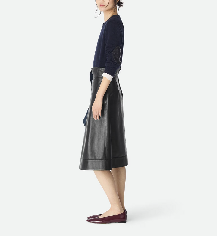 BOTTEGA VENETA - Jupe trapèze en cuir