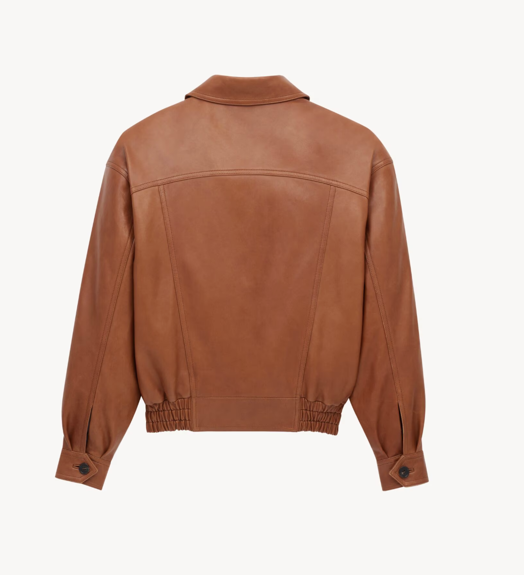 SAINT LAURENT - Bomber en cuir d’agneau