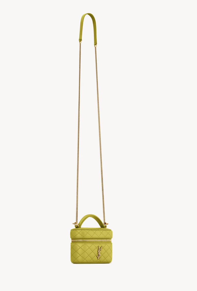 SAINT LAURENT - GABY micro sac vanity en cuir d’agneau