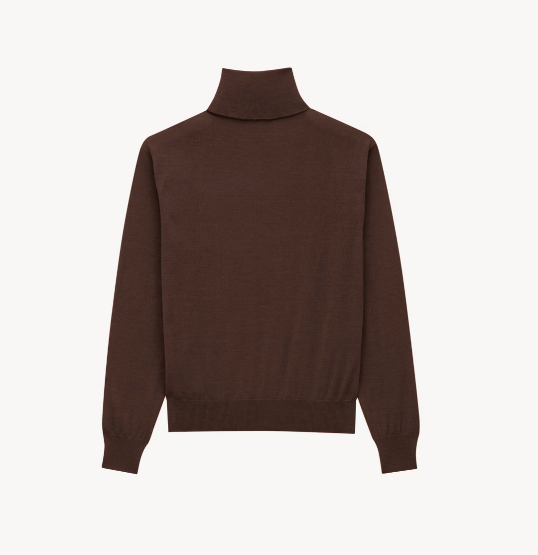 SAINT LAURENT - Pull col roulé en cachemire, laine et soie