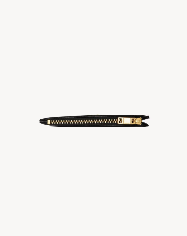 SAINT LAURENT - CASSANDRE FRAGMENTS PORTE-CARTES EN CUIR GRAIN DE POUDRE