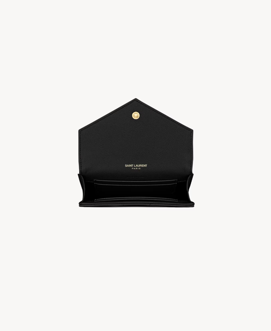 SAINT LAURENT - CASSANDRE PORTEFEUILLE EN CUIR GRAIN DE POUDRE