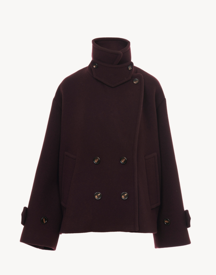 CHLOÉ - Manteau court oversize en laine