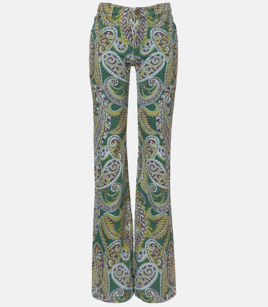 ETRO - Jean bootcut à motif cachemire
