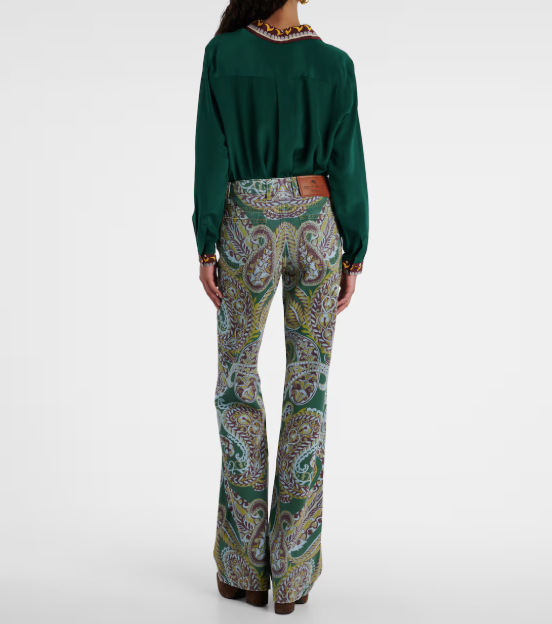 ETRO - Jean bootcut à motif cachemire