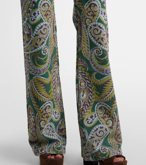 ETRO - Jean bootcut à motif cachemire