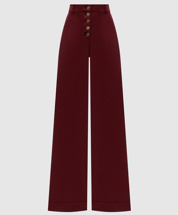 ETRO - Jean évasé bordeaux Pegaso