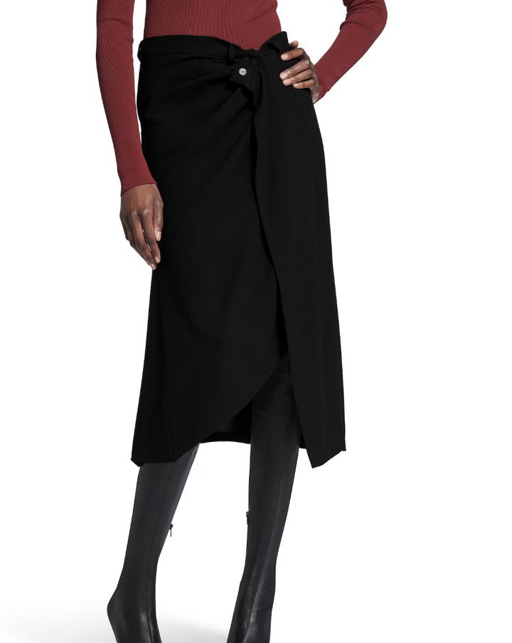 BALENCIAGA - Women's Draped Tailored Skirt in Black