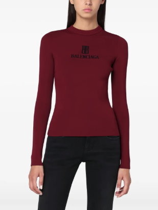 BALENCIAGA - pull à logo imprimé