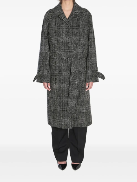 BALENCIAGA - manteau ceinturé One Layer à carreaux