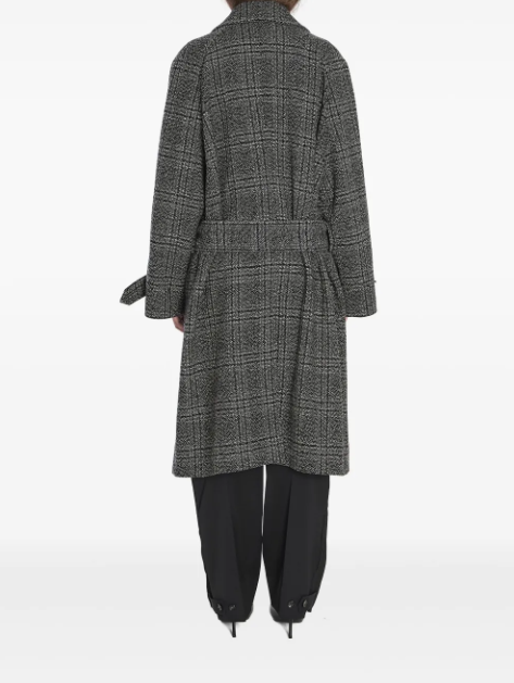 BALENCIAGA - manteau ceinturé One Layer à carreaux