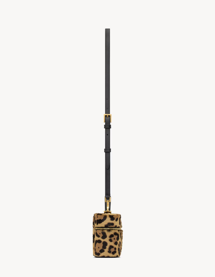 SAINT LAURENT - GABY VANITY BAG EN CUIR effet pony leopard