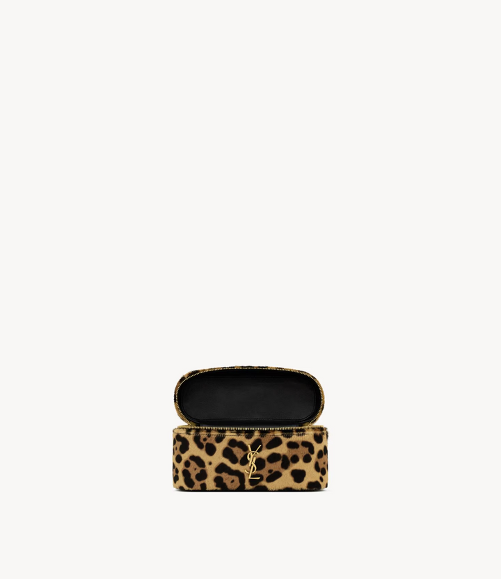 SAINT LAURENT - GABY VANITY BAG EN CUIR effet pony leopard