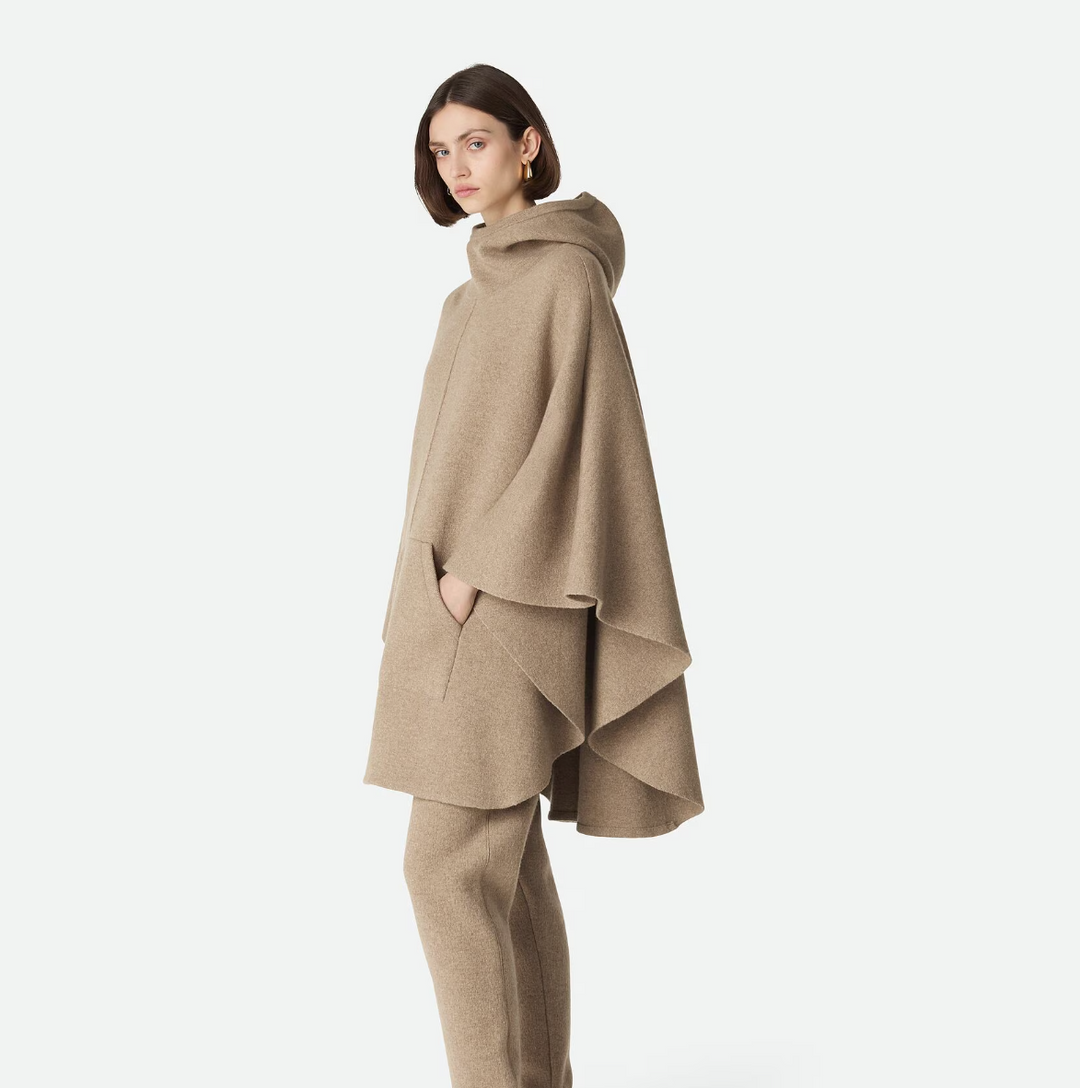 BOTTEGA VENETA - Cape à capuche en cachemire