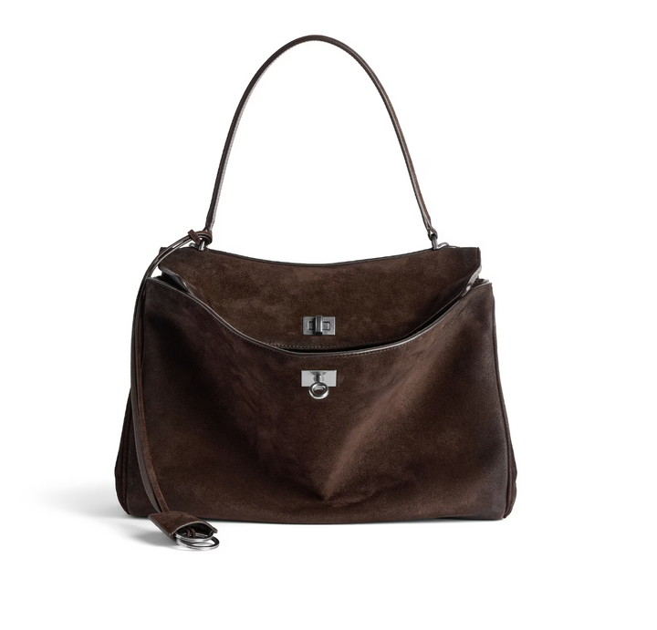 BALENCIAGA - Women's Rodeo Handbag Medium in Light Espresso