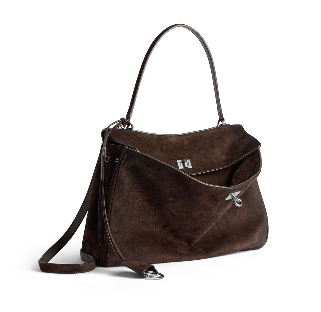 BALENCIAGA - Women's Rodeo Handbag Medium in Light Espresso