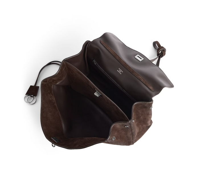 BALENCIAGA - Women's Rodeo Handbag Medium in Light Espresso